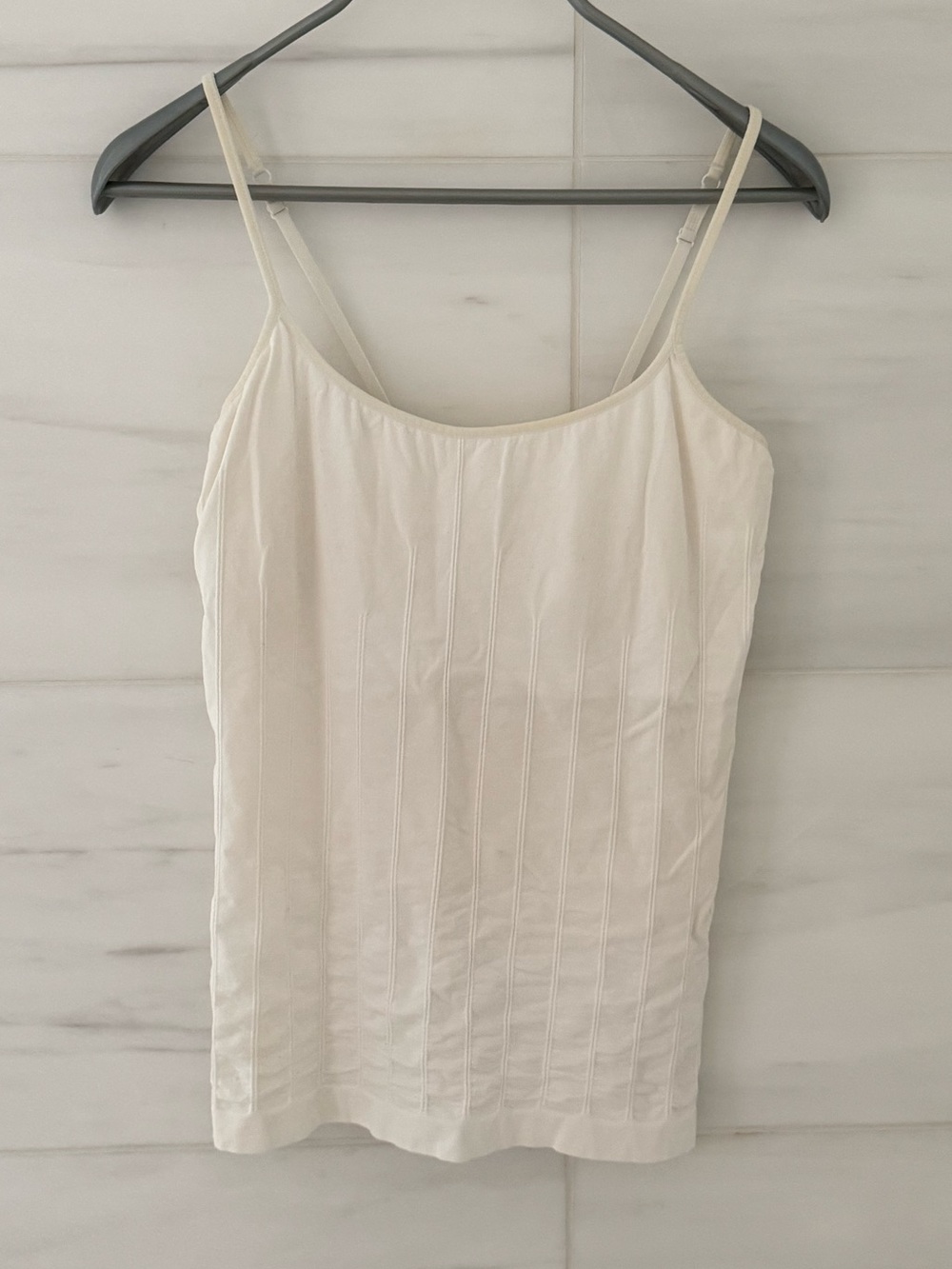Lululemon White Cami Tank Top with Built-In Bra
